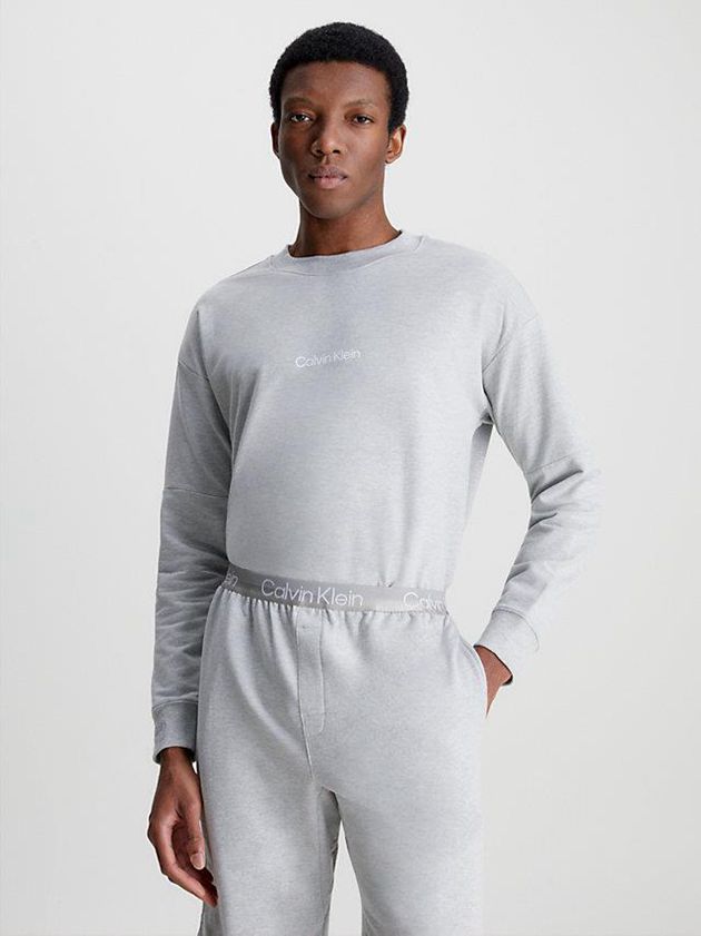 Calvin Klein USA Lounge - Modern Structure Mens Sweatshirt Grey 3581740-DA